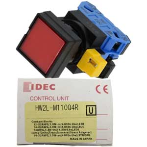 Nút nhấn nhả có đèn IDEC HW2L-M110Q4R 24VAC/DC D22 1NO (Đỏ)