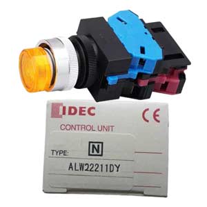 Nút nhấn nhả có đèn IDEC ALW22211DY 24VAC/DC D22 1NO+1NC (Vàng)