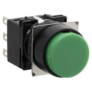 Nút nhấn giữ không đèn IDEC LB1B-A1T2LG D16 2NO+2NC (Xanh)