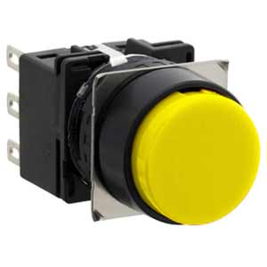 Nút nhấn giữ không đèn IDEC LB1B-A1T1Y D16 1NO+1NC (Vàng)