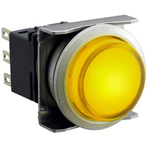 Nút nhấn nhả có đèn IDEC LBW6ML-M2T51Y 5VDC D22 1NO+1NC (Vàng)