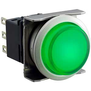 Nút nhấn nhả có đèn IDEC LBW6ML-M2T11G 5VDC D22 1NO+1NC (Xanh)