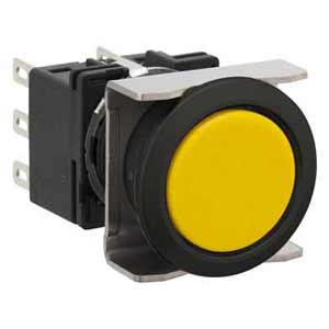 Nút nhấn giữ không đèn IDEC LB6B-A1T5Y D18 1NO+1NC (Vàng)