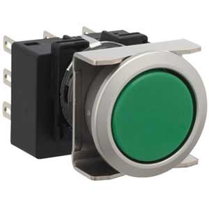 Nút nhấn giữ không đèn IDEC LB6MB-A1T3LG D18 3NO+3NC (Xanh)