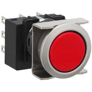 Nút nhấn giữ không đèn IDEC LB6MB-A1T3LR D18 3NO+3NC (Đỏ)