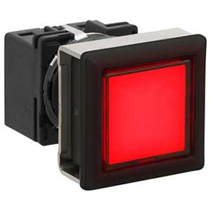 Đèn báo phẳng phi 18 IDEC LB7P-1T04VR Square flush; 24VAC, 24VDC; W18 x H18; Đèn led; Đỏ