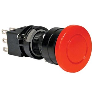 Nút nhấn nhả không đèn IDEC HA1B-M3C5R D16 1NO+1NC (Đỏ)