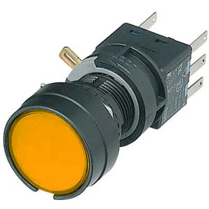 Nút nhấn nhả không đèn IDEC HA1B-M1C2LA D16 2NO+2NC (Hổ phách)