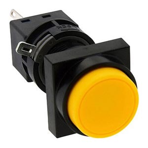 Nút nhấn nhả không đèn IDEC HA3B-M2C6Y D16 2NO+2NC (Vàng)