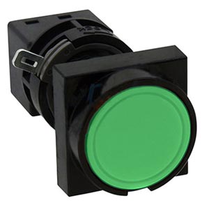 Nút nhấn giữ không đèn IDEC HA3B-A1C6LG D16 2NO+2NC (Xanh)