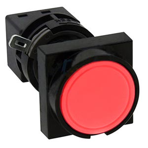 Nút nhấn giữ không đèn IDEC HA3B-A1C1R D16 1NO+1NC (Đỏ)