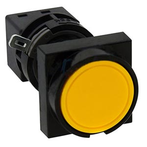 Nút nhấn giữ không đèn IDEC HA3B-A1C2VY D16 2NO+2NC (Vàng)