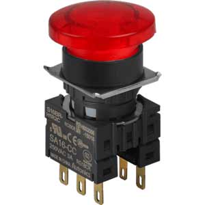 Nút nhấn giữ không đèn AUTONICS S16BR-H1R2C D16 2NO+2NC (Đỏ)