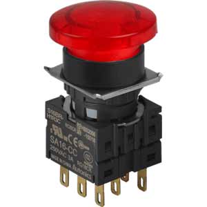 Nút nhấn giữ không đèn AUTONICS S16BR-H1R3C D16 3NO+3NC (Đỏ)