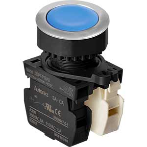 Nút nhấn nhả không đèn AUTONICS S3PF-P1BABM D30 1NO+1NC (Xanh)