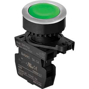 Nút nhấn nhả không đèn AUTONICS S3PF-P1GA D30 1NO (Xanh)