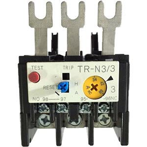 Rơ le nhiệt FUJI TR-N3/3 34-50A Không có vi sai nhiệt độ (3-heater); Tiếp điểm phụ: 1NO+1NC; Chế độ giải trừ lỗi: Thủ công; Kiểu kết nối: Thanh cài