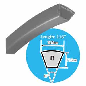 Dây curoa loại M-A-B-C-D-E MITSUBOSHI B116