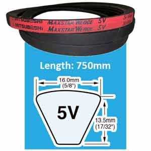 Dây curoa bản V MITSUBOSHI 5V750