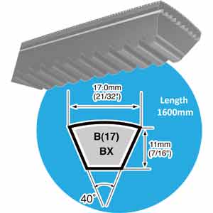 Dây curoa MITSUBOSHI RECMF8630