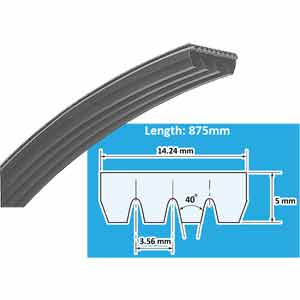4PK875 dây curoa 4 rãnh MITSUBOSHI