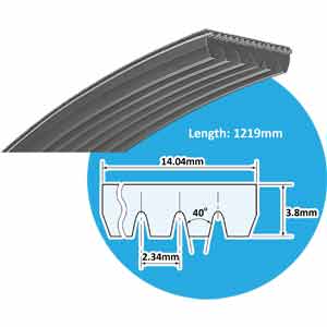 Dây curoa MITSUBOSHI 480J6