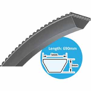 Dây curoa MITSUBOSHI 5M690