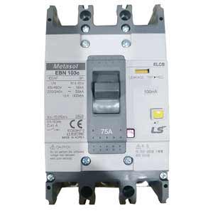 Aptomat chống giật 3 pha LS EBN103c 75A 100mA .