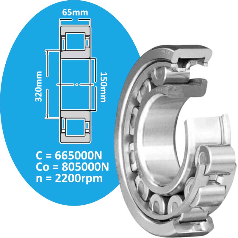 N330M Vòng bi đũa trụ d150 NSK