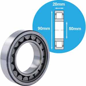 Vòng bi đũa trụ NSK NU210EW