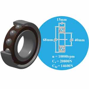 Vòng bi tiếp xúc góc NTN 7008