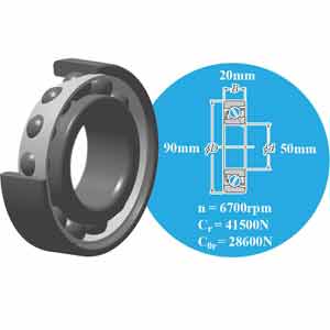Vòng bi tiếp xúc góc NTN 7210B
