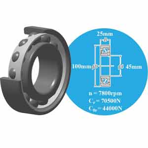 Vòng bi tiếp xúc góc NTN 7309
