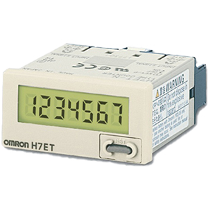Bộ đếm thời gian OMRON H7ET-N-300 48x24mm, 7 số, nguồn pin