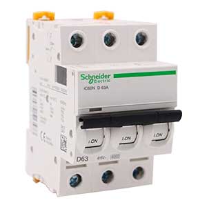 Aptomat cài SCHNEIDER A9F75363 3P, 63A, 10kA