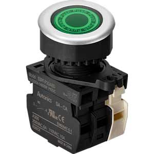 Nút nhấn nhả có đèn AUTONICS S3PF-P3GABL 110-220VAC D30 1NO+1NC (Xanh)