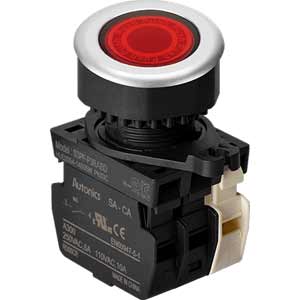 Nút nhấn nhả có đèn AUTONICS S3PF-P3RABD 12-24VAC/DC D30 1NO+1NC (Đỏ)