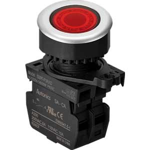 Nút nhấn nhả có đèn AUTONICS S3PF-P3RALM 110-220VAC D30 1NO (Đỏ)