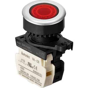 Nút nhấn nhả có đèn AUTONICS S3PF-P3RBLM 110-220VAC D30 1NC (Đỏ)