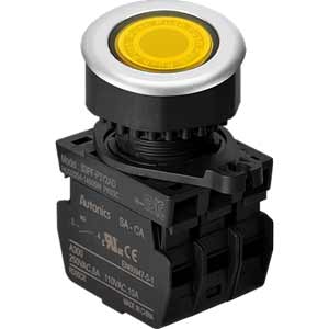 Nút nhấn nhả có đèn AUTONICS S3PF-P3Y2ALM 110-220VAC D30 2NO (Vàng)