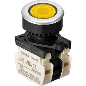 Nút nhấn nhả có đèn AUTONICS S3PF-P3Y2BL 110-220VAC D30 2NC (Vàng)