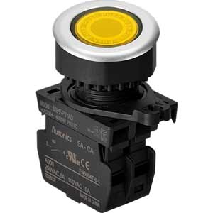 Nút nhấn nhả có đèn AUTONICS S3PF-P3YALM 110-220VAC D30 1NO (Vàng)