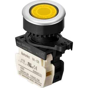 Nút nhấn nhả có đèn AUTONICS S3PF-P3YBLM 110-220VAC D30 1NC (Vàng)