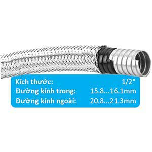 Ống ruột gà lõi thép bọc inox 304 chống cháy nổ CVL OMI12