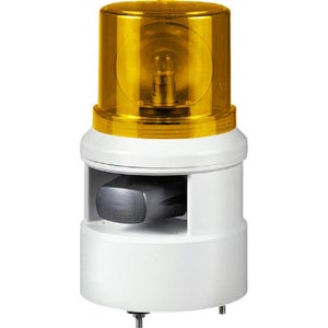 Đèn xoay cảnh báo QLIGHT S100D-WV-12-A 12VDC D100 còi đa âm màu hổ phách