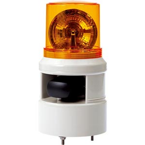 Đèn xoay cảnh báo QLIGHT S100DLR-WM-12-A 12VDC D100 còi đa âm màu hổ phách