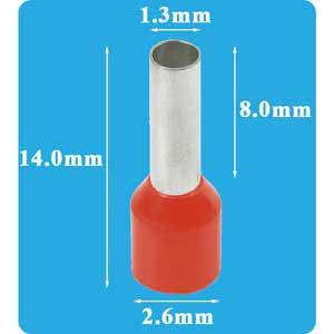 Đầu cốt pin rỗng DOD E0508 RED