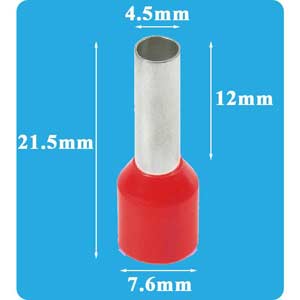 Đầu cốt pin rỗng DOD E10-12 RED