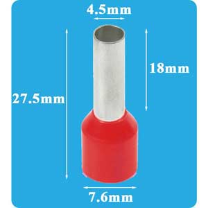 Đầu cốt pin rỗng DOD E10-18 RED