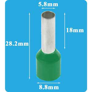 E16-18 GREEN Đầu cốt pin rỗng - Hàng chính hãng